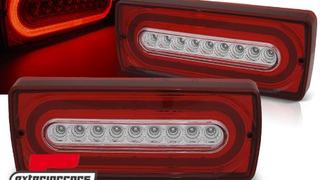 Full LED stražnja svjetla SEQ žmigavci (crvena/kristal) / Mercedes G-klasa W463 (1990-2012), LDMEB6