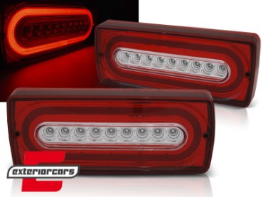 Full LED stražnja svjetla SEQ žmigavci (crvena/kristal) / Mercedes G-klasa W463 (1990-2012), LDMEB6