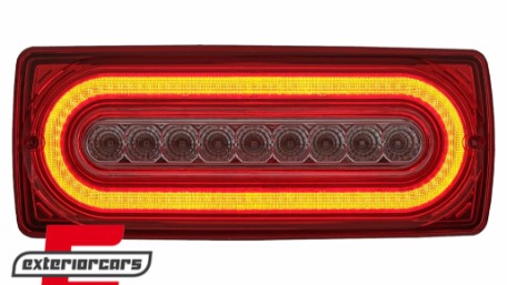 Full LED stražnja svjetla SEQ žmigavci (crvena/kristal) / Mercedes G-klasa W463 (1990-2012), LDMEB6