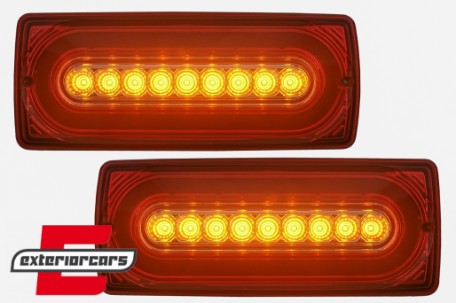 Full LED stražnja svjetla SEQ žmigavci (crvena/kristal) / Mercedes G-klasa W463 (1990-2012), LDMEB6