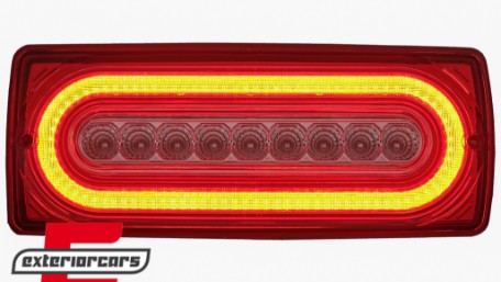Full LED stražnja svjetla SEQ žmigavci (crvena/kristal) / Mercedes G-klasa W463 (1990-2012), LDMEB6