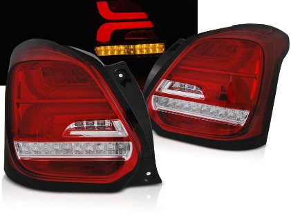 Full LED stražnja svjetla SEQ žmigavci (crvena/kristal) / Suzuki Swift VI (2017-2023), LDSI11