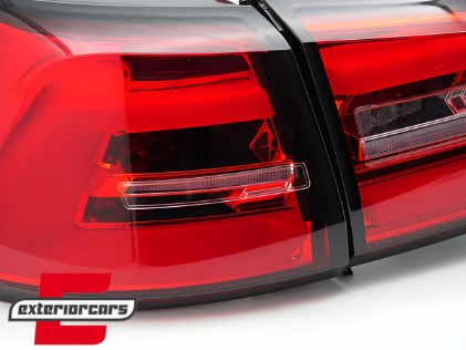 Full LED stražnja svjetla SEQ žmigavci (crvena/kristal) / VW Golf 7 (2013-2017) karavan, LDVWS7