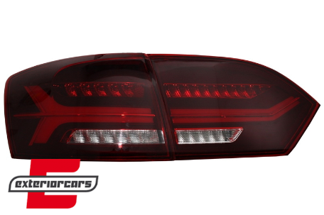 Full LED stražnja svjetla SEQ žmigavci (crvena/kristal) / VW Jetta Mk6 VI (2011-2014), LDVWV8