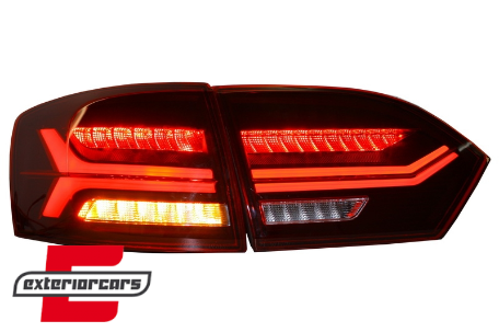 Full LED stražnja svjetla SEQ žmigavci (crvena/kristal) / VW Jetta Mk6 VI (2011-2014), LDVWV8