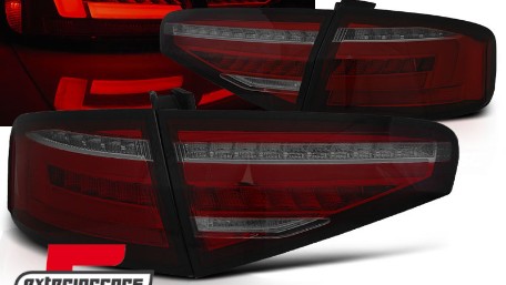 Full LED stražnja svjetla SEQ žmigavci (crvena/smoke) / AUDI A4 B8 limuzina (2012-2015), LDAUH0