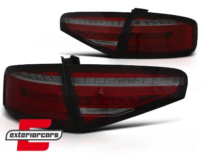 Full LED stražnja svjetla SEQ žmigavci (crvena/smoke) / AUDI A4 B8 limuzina (2012-2015), LDAUH0