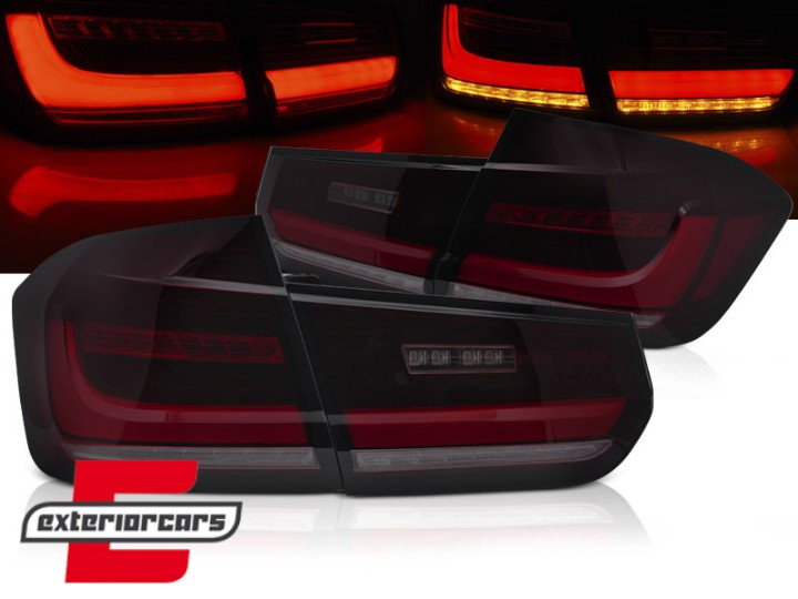 Full LED stražnja svjetla SEQ žmigavci (crvena/smoke) / BMW serije 3 F30 (2011-2019), LDBMJ9