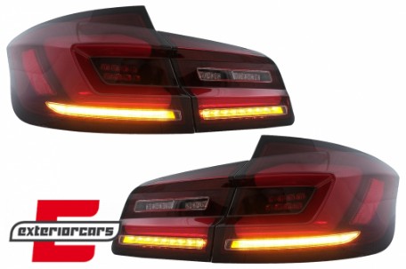 Full LED stražnja svjetla SEQ žmigavci (crvena/smoke) / BMW serije 5 F10 (2010-2017) limuzina, LDBMJ2