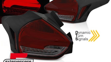 Full LED stražnja svjetla SEQ žmigavci (crvena/smoke) / Ford Focus 3 Hatchback Facelift (2015-2018), LDFO65