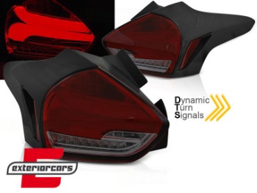 Full LED stražnja svjetla SEQ žmigavci (crvena/smoke) / Ford Focus 3 Hatchback Facelift (2015-2018), LDFO65