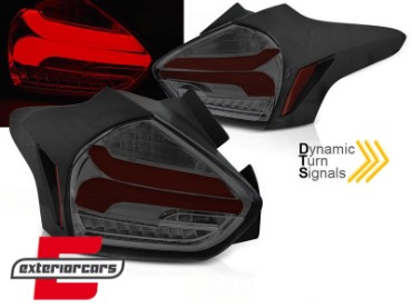 Full LED stražnja svjetla SEQ žmigavci (crvena/smoke) / Ford Focus 3 Hatchback Facelift (2015-2018), LDFO70