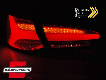 Full LED stražnja svjetla SEQ žmigavci (crvena/smoke) / Ford Focus 4 Hatchback (2018-2021), LDFO72