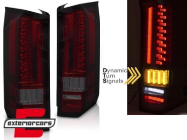 Full LED stražnja svjetla SEQ žmigavci (crvena/smoke) / MAN TGE VW Crafter II (2017-), LDVWU2