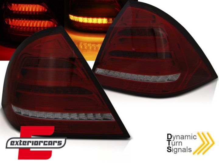 Full LED stražnja svjetla SEQ žmigavci (crvena/smoke) / Mercedes C-klasa W203 (2000-2004) limuzina, LDMED5