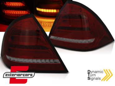Full LED stražnja svjetla SEQ žmigavci (crvena/smoke) / Mercedes C-klasa W203 (2000-2004) limuzina, LDMED5