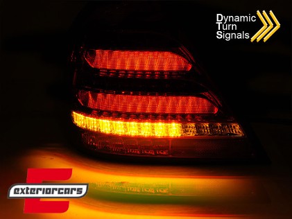 Full LED stražnja svjetla SEQ žmigavci (crvena/smoke) / Mercedes C-klasa W203 (2000-2004) limuzina, LDMED5