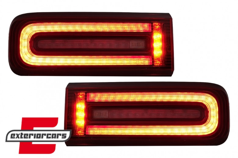 Full LED stražnja svjetla SEQ žmigavci (crvena/smoke) / Mercedes G-klasa W463 Facelift (2018-2024), TLMBW463NLS