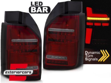 Full LED stražnja svjetla SEQ žmigavci (crvena/smoke) / VW Transporter T6 (2020-), LDVWS2