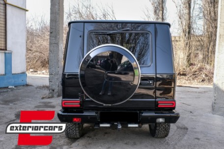 Full LED stražnja svjetla SEQ žmigavci Facelift 2018 dizajn (crna) / Mercedes G-klasa W463 (2008-2017), TLMBW463NLB