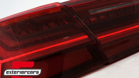 Full LED stražnja svjetla SEQ žmigavci Facelift dizajn (crvena/kristal) / Audi A6 4G C7 limuzina (2011-2014), LDAUG0