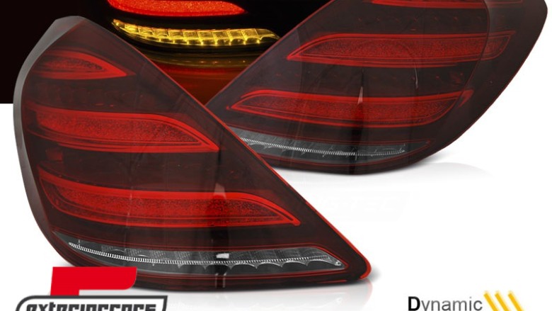 Full LED stražnja svjetla SEQ žmigavci Facelift dizajn (crvena/kristal) / Mercedes S-klasa W222 (2013-2017), TLMBW222F