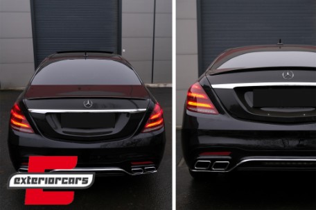 Full LED stražnja svjetla SEQ žmigavci Facelift dizajn (crvena/kristal) / Mercedes S-klasa W222 (2013-2017), TLMBW222F