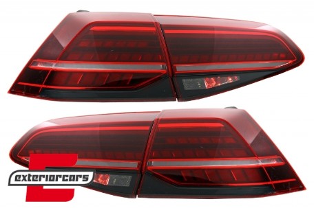 Full LED stražnja svjetla SEQ žmigavci Facelift G7.5 look (crvena) / VW Golf 7 & 7.5 VII (2012-2019), LDVWV0