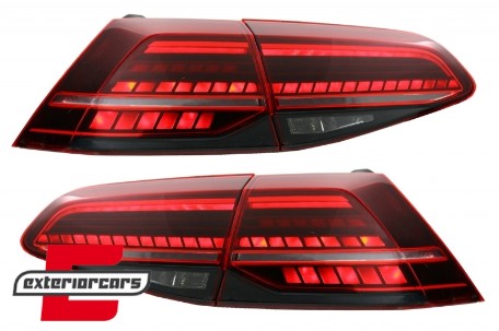 Full LED stražnja svjetla SEQ žmigavci Facelift G7.5 look (crvena) / VW Golf 7 & 7.5 VII (2012-2019), LDVWV0