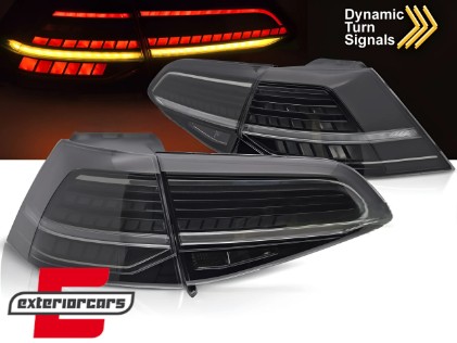Full LED stražnja svjetla SEQ žmigavci Facelift G7.5 look (smoke) / VW Golf 7 & 7.5 VII (2012-2019), LDVWV1
