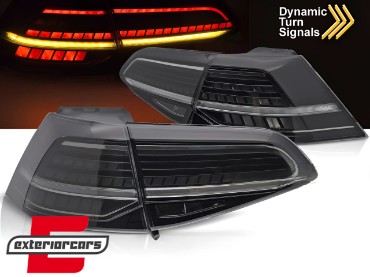 Full LED stražnja svjetla SEQ žmigavci Facelift G7.5 look (smoke) / VW Golf 7 & 7.5 VII (2012-2019), LDVWV1