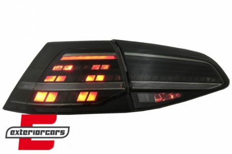 Full LED stražnja svjetla SEQ žmigavci Facelift G7.5 look (smoke) / VW Golf 7 & 7.5 VII (2012-2019), LDVWV1