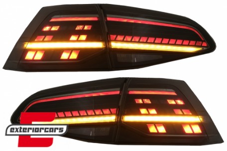 Full LED stražnja svjetla SEQ žmigavci Facelift G7.5 look (smoke) / VW Golf 7 & 7.5 VII (2012-2019), LDVWV1