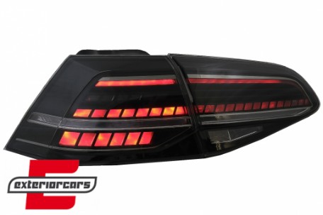 Full LED stražnja svjetla SEQ žmigavci Facelift G7.5 look (smoke) / VW Golf 7 & 7.5 VII (2012-2019), LDVWV1