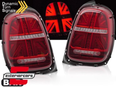 Full LED stražnja svjetla SEQ žmigavci JCW dizajn (crvena/kristal) / MINI ONE F55 F56 F57 3V 5V Cabrio (2014-2018), LDMC12