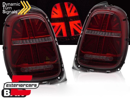 Full LED stražnja svjetla SEQ žmigavci JCW dizajn (crvena/smoke) / MINI ONE F55 F56 F57 3V 5V Cabrio (2014-2018), LDMC13