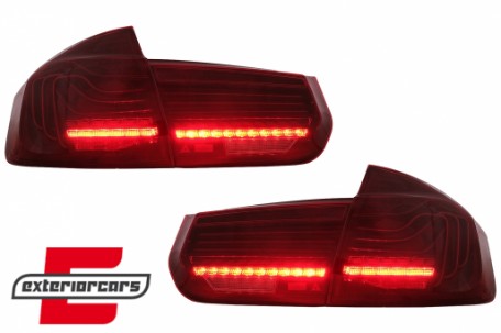 Full LED stražnja svjetla SEQ žmigavci LASER look (crvena) / BMW serije 3 F30 F35 F80 (2011-2019), LDBMM5