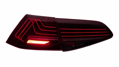 Full LED stražnja svjetla SEQ žmigavci LASER look (crvena) / VW Golf 7 & 7.5 VII (2012-2019), LDVWW6