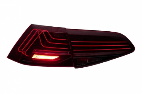 Full LED stražnja svjetla SEQ žmigavci LASER look (crvena) / VW Golf 7 & 7.5 VII (2012-2019), LDVWW6