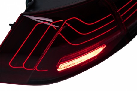 Full LED stražnja svjetla SEQ žmigavci LASER look (crvena) / VW Golf 7 & 7.5 VII (2012-2019), LDVWW6