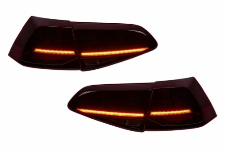 Full LED stražnja svjetla SEQ žmigavci LASER look (crvena) / VW Golf 7 & 7.5 VII (2012-2019), LDVWW6