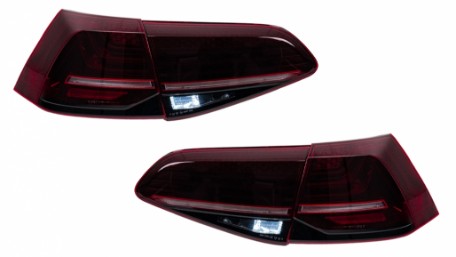 Full LED stražnja svjetla SEQ žmigavci LASER look (crvena) / VW Golf 7 & 7.5 VII (2012-2019), LDVWW6