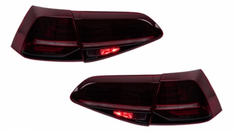 Full LED stražnja svjetla SEQ žmigavci LASER look (crvena) / VW Golf 7 & 7.5 VII (2012-2019), LDVWW6