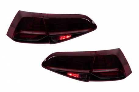 Full LED stražnja svjetla SEQ žmigavci LASER look (crvena) / VW Golf 7 & 7.5 VII (2012-2019), LDVWW6