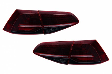 Full LED stražnja svjetla SEQ žmigavci LASER look (crvena) / VW Golf 7 & 7.5 VII (2012-2019), LDVWW6