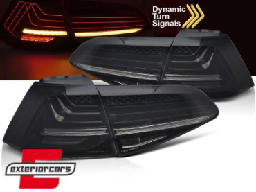 Full LED stražnja svjetla SEQ žmigavci LASER look (smoke) / VW Golf 7 & 7.5 VII (2012-2019), LDVWW7