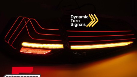 Full LED stražnja svjetla SEQ žmigavci LASER look (smoke) / VW Golf 7 & 7.5 VII (2012-2019), LDVWW7