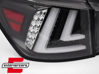 Full LED stražnja svjetla SEQ žmigavci LedBar dizajn (crna) / Lexus IS XE20 (2006-2012), LDLE10