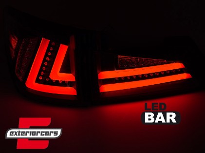 Full LED stražnja svjetla SEQ žmigavci LedBar dizajn (crna) / Lexus IS XE20 (2006-2012), LDLE10