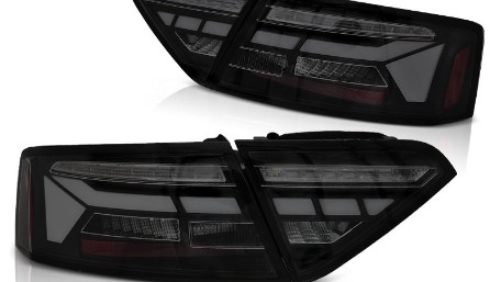 Full LED stražnja svjetla SEQ žmigavci LedBar dizajn (crna/smoke) / Audi A5 8T Facelift (2012-2016), LDAUK5